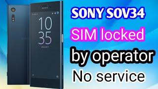 sony sov34 sim locked by operator NO service