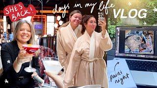 VLOG: reunited + bopping around the city (dinner, spa day + paint night)