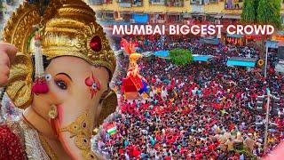 Biggest Crowd  at Chinchpokli Cha Chintamani Aagman 2022 | Mumbai Biggest Crowd.