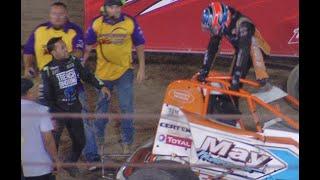 Tempers Flare At Bakersfield Speedway: Damion Gardner and Chase Johnson.