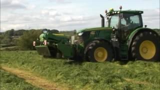 John Deere 6215R with John Deere butterfly mowers