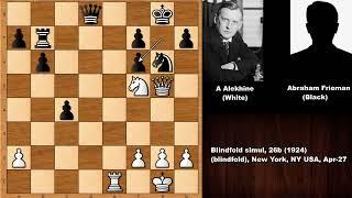 Alexander Alekhine vs Abraham Frieman - New York (1924)