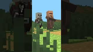 A robber runs after a resident, Minecraft animation.