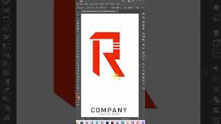 R letter Logo Design in Adobe Illustrator Tutorial - #logodesign #illustrator #youtubeshorts