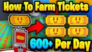 *NEW* Ticket FARMING Method! 600+ Per Day! | Bee Swarm Simulator