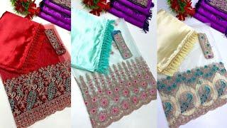 Satin Saree Combo With Blouse & Hip Belt | Saree Collection 42 | Mrs GEE BEE Homemaker | Subscribe 