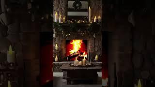 Cozy Christmas Crackling Fireplace Ambience #asmr #relax #cozy #winter #fireplace #christmasambience