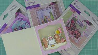 Crafter's Companion Cute Character Box Stamps & Dies Review! Box Card Tutorial! Mostly Handmade!