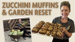 Two Delicious Zucchini Muffin Recipes + Harvesting And Prepping The Garden For Fall