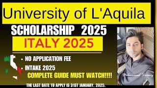 University of L'Aquila Scholarships 2025 | Fully Funded BS Master's & PhD | Easy Application Process