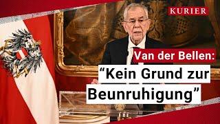 FPÖ-ÖVP-Aus: Statement von Alexander Van der Bellen