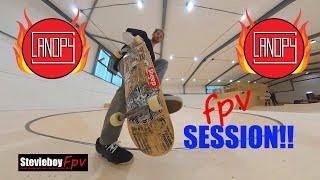 Sick fpv skate sesh at canopy skatepark fire!!