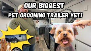 Our Largest Mobile Pet Grooming Trailer Yet! | 8.5x24 Luxury Dog Grooming Trailer w/ Bathroom!