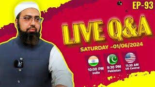 EP : 93 || Live Q & A || Dr. Mufti Yasir Nadeem Al Wajidi