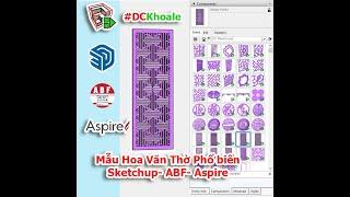 Tập 5.3- Mẫu Hoa Văn Phòng thờ trên Sketchup #dckhoale Chuẩn ABF Sketchup