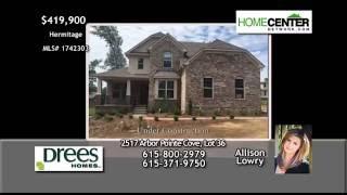 2517 Arbor Pointe Cove, Lot 36, Allison Lowry, Drees Homes, 615 800 2979