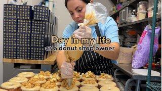 A Day in the Life of a Donut Shop Owner - Custom Orders, Restaurant Visits & Family Fun