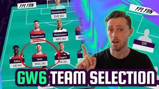 FPL GW6 TEAM SELECTION I KEEP JOTA?! Last minute WILDCARD?  I Fantasy Premier League 24/25