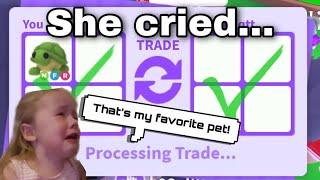 Girl Cries After Getting Scammed With Her Favorite Pet (Adopt Me Roblox) | FadedPlayz