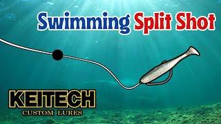 Swimming Split Shot rig. Bass fishing tips.