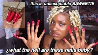 STORYTIME: NAIL SALON HORROR + NAIL TECH FROM HELL!!!!!!!!! (with receipts) | Localblackchild