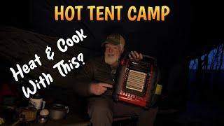 SOLO CAMPING IN HEAVY RAIN OVERNIGHT | Cooking on Little Buddy Heater