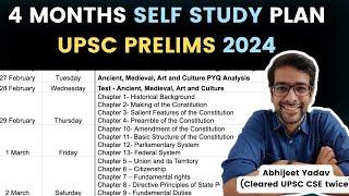 4 Month Self Study Plan for UPSC Prelims 2024 (with Daily Targets)