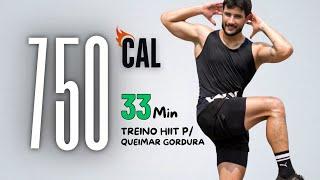 DESAFIO HIIT 33 MIN para perder barriga gastando MUITA caloria - sem equipamentos