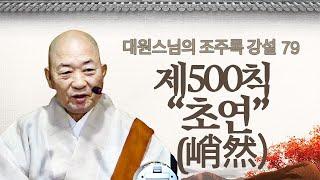 |#대원스님|79.조주록 제500칙 "초연(峭然)"  #조주스님이 후학들을 위해 남기신 주옥같은 선문답 #오등선원 #학림사