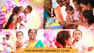 YOHAN'S 1ST BIRTHDAY CELEBRATION VLOG| முதல் பிறந்தநாள் கொண்டாட்டம் VLOG@Ammasamayalrecipes