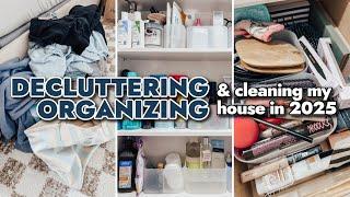 CLEAN UP, DECLUTTER & ORGANIZE | DECLUTTERING & ORGANIZING MY SMALL HOUSE | HOW TO DECLUTTER IN 2025