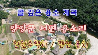골 깊은 용소 계곡 양양군 서면 용소리 전원주택지/ 펜션 용지