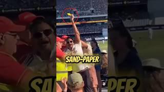 Indian cricket fans show sand paper during ausvsind 2secend test match &gaurd caught him#shorts