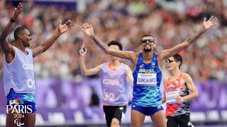 WORLD RECORD: Brazil's Dos Santos smashes T11 5K for first Paralympic gold on the track | NBC Sports