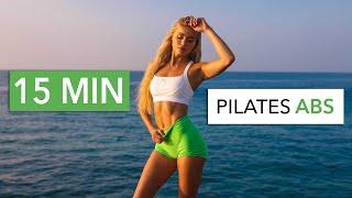 15 MIN PILATES ABS - hard, slow, elegant & not-sweaty sixpack workout