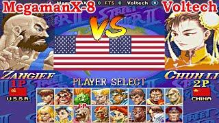 Super Street Fighter II X: Grand Master Challenge - MegamanX-8 vs Voltech FT5