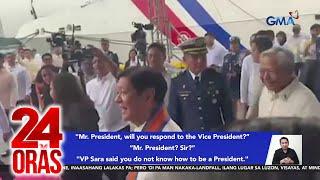 PBBM, napangiti na lang nang hingan ng reaksyon sa mga naging pahayag ni VP Duterte;... | 24 Oras