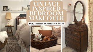 Vintage Bedroom Makeover Pt2 | Cozy Glam Styling Using Thrifted Decor