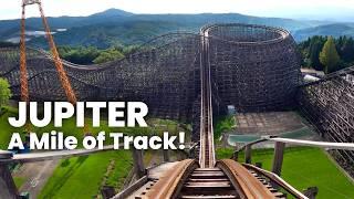 Jupiter Front Row POV - One of the Longest Wooden Coasters on Earth! Japan's Kijima Kogen