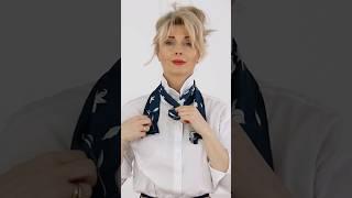 Tie a silk scarf: Mira's World #ScarfTying #SilkScarfStyle #FashionTips #AccessoryLove #StylingScarf