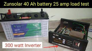 Zunsolar Battery load Test 25 amp. | Mohit Sagar | Hindi Audio |