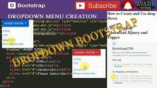 dropdown in bootstrap || responsive dropdown menu || avadh tutor