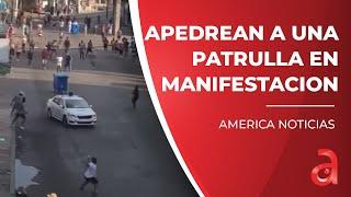 Apedrean a una patrulla en medio de las manifestaciones en Cuba