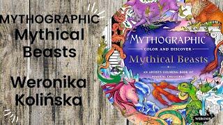 MYTHOGRAPHIC Mythical Beasts - Weronika Kolinska // Adult Colouring Book Flip Through