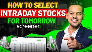 How to select best intraday stocks for tomorrow || premium chartink scanner free || investor kazi