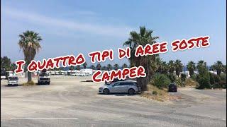 Le quattro tipologie di aree sosta camper!