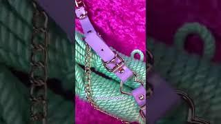 Lolliwraps Lilac Kimmi Choker and Mint Silk Bamboo Shibari Rope 