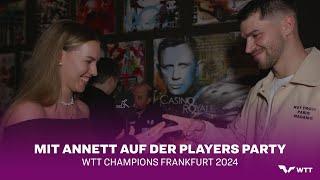 Mit Annett Kaufmann auf der Players Party I WTT Champions 2024