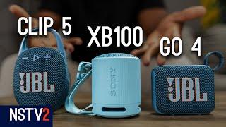 JBL Clip 5 vs Sony XB100 vs JBL Go 4