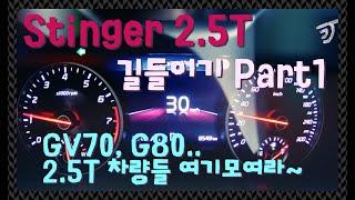 스팅어 2.5T 신차 길들이기 Part 1.. GV70, G80 2.5T 차량들 여기모여라~ (break in stinger 2.5T)